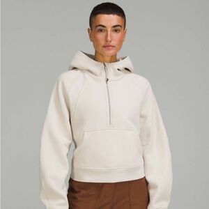 Lululemon Scuba Oversized Half-Zip in Hoodie Natural Ivory